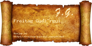 Freitag Györgyi névjegykártya